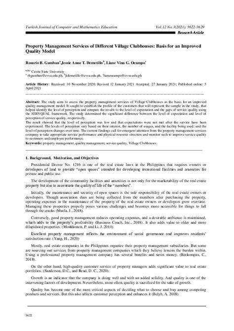 (PDF) Property Management Services of Different Village .